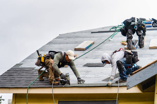 Professional Gutter Installation technician working in Mountain View, WY